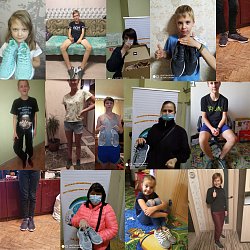 Благотворительная раздача обуви